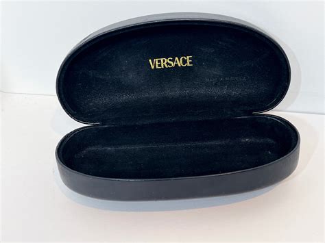 black versace glasses case